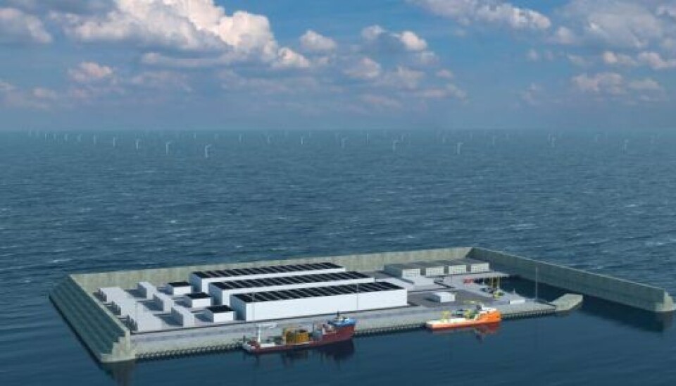 Visualisering af energiøen i Nordsøen.