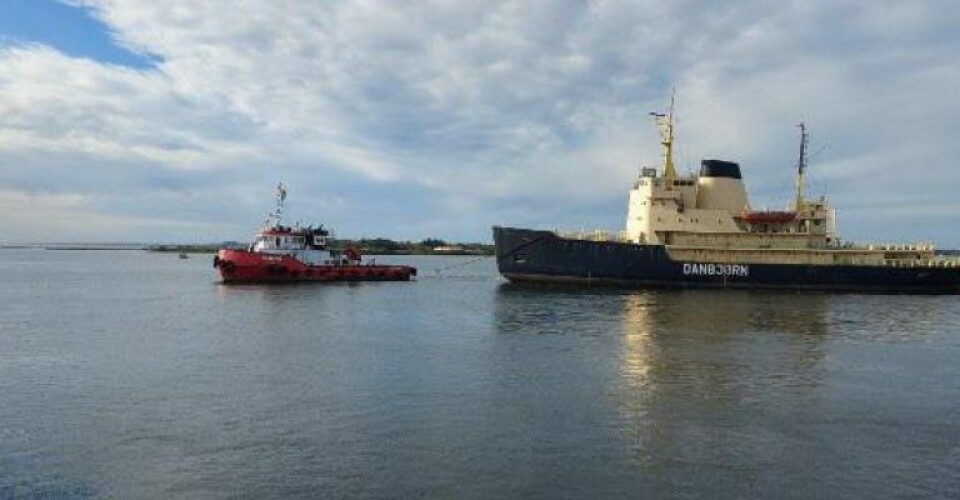 Danbjørn med kurs mod Esbjerg. Foto: Danske Maritime