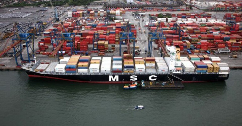 An image of the Port of Santos in Sao Paulo, Brazil.