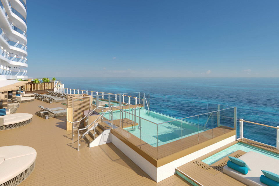 Infinity Beach ombord på Norwegian Viva. Illustration: Norwegian Cruise Line