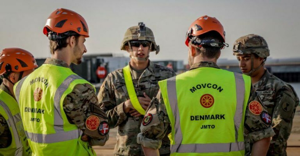 Danske og amerikanske soldater på Esbjerg Havn. Foto: Forsvaret