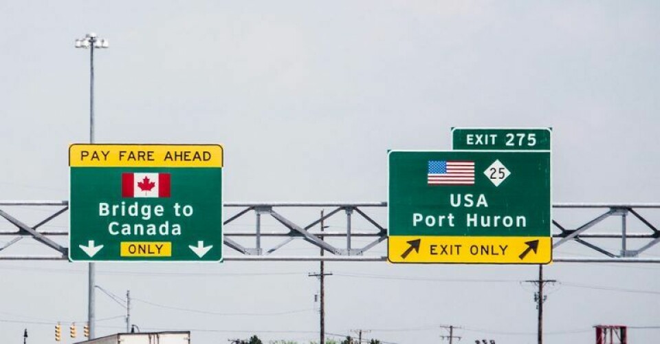 A border image at Port Huron in Michigan