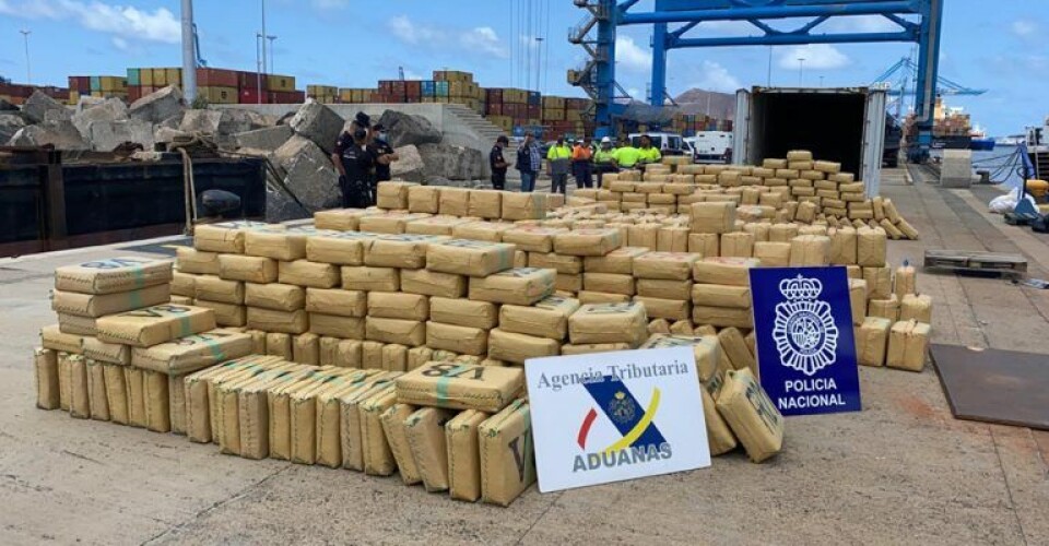 Hashish recovered from the Natalia (Policía Nacional)