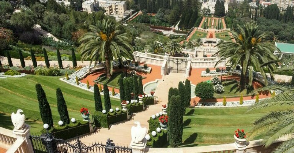 Haifa Bahai Gardens Bay Port Israel