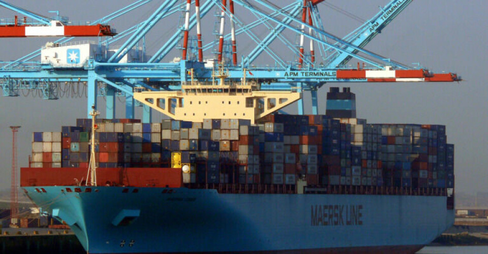 The Maersk Essen in port