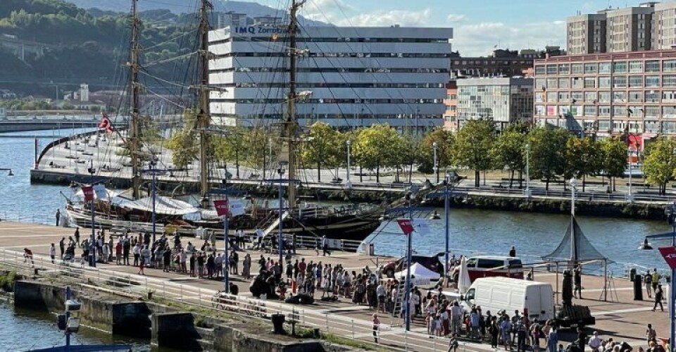 Georg Stage ved kaj i Bilbao. Foto: Bjarke Wahlqvist / Stiftelsen Georg Stages Minde