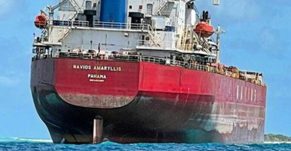 Navios Amaryllis aground in the Maldives.