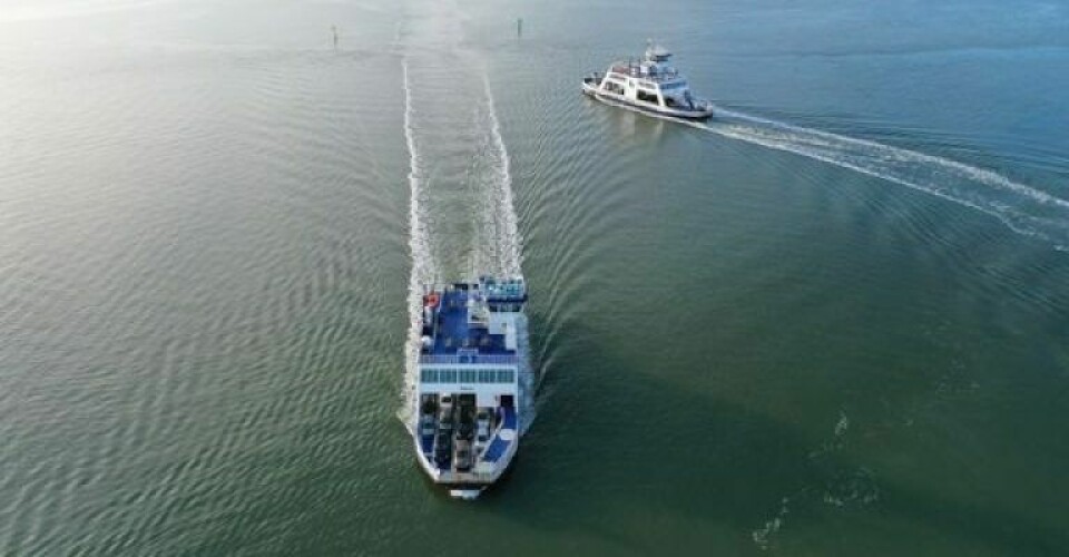 Fanøfærgerne skal som de første færger sejle permanent på HVO-diesel. Det vil betyde, at færgernes udledning vil falde med op mod 90 procent, lover leverandøren af det miljørigtige brændstof. Foto: Molslinjen