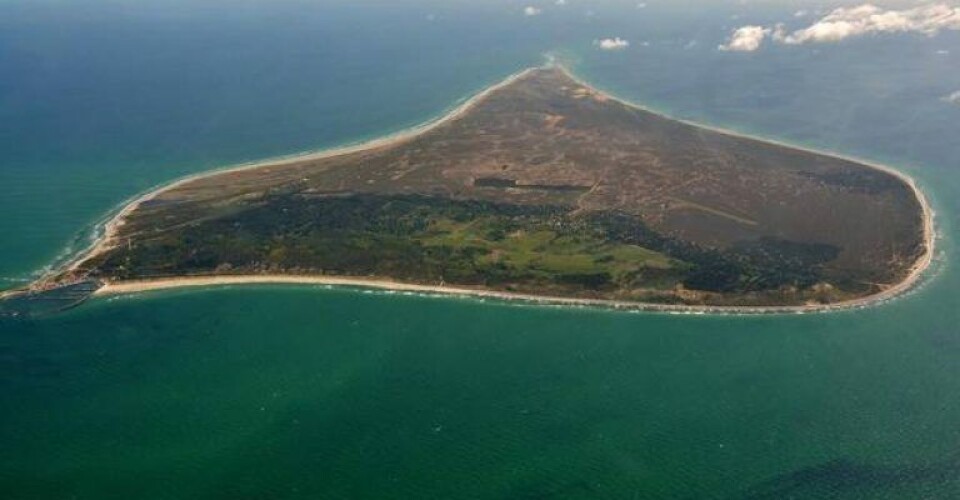 Anholt fra luften. Foto: Norddjurs Kommune