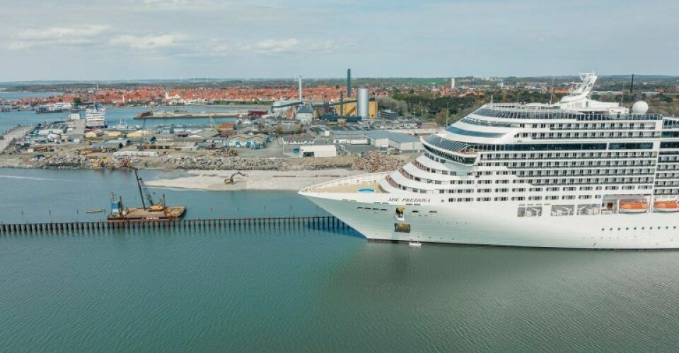 Krydstogtskib på besøg i Rønne. Foto: Rønne Havn