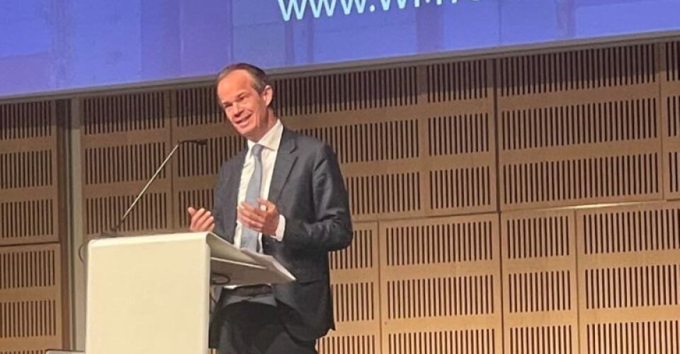 Danish Shipping's Jacob Meldgaard during the opening ceremony of World Maritime Technology Conference. Photo: Danish Shipping