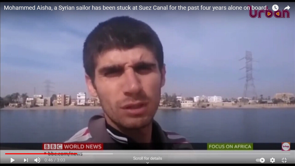 Video: Stranded sailor leaves “cursed ship” after four years