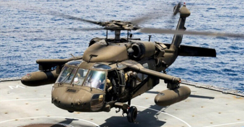 US Army helicopters uses RFA Wave Knight as fuel base.