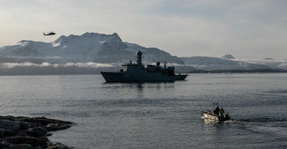 Inspektionsskibet Vædderen er udgangspunktet i transport af både materiel og personel under Arctic Light. Foto: Forsvaret