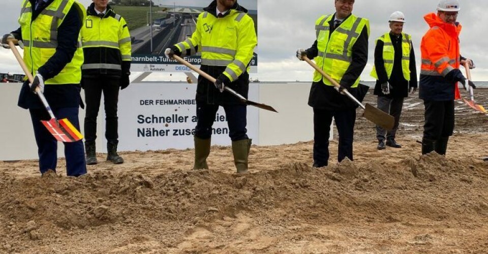 Første spadestik er taget – Nu starter Tyskland Femern-byggeri Foto: Trafikministeriet