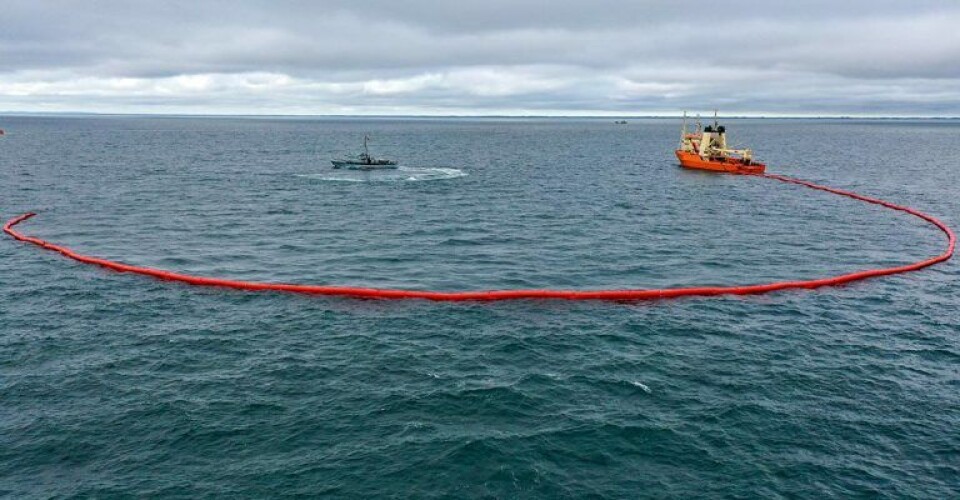 Miljøskibet Gunnar Seidenfaden under en havmiljøøvelse ved Skagen i 2021. Foto: Steffen Fog / Forsvaret