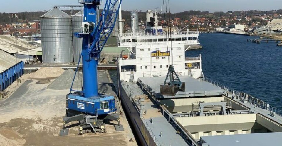 Skøn video: Se hvordan 30.000 tons sand bliver lastet i Aabenraa Foto-Aabenraa-Havn-768x576-1