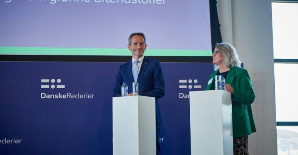 Kristian Jensen og Anne H. Steffensen ved Danske Rederiers årsdag. Foto: Danske Rederier