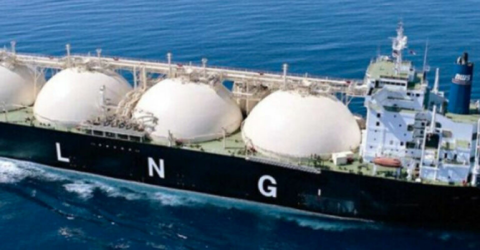 LNG bulker currently operating in the sea.