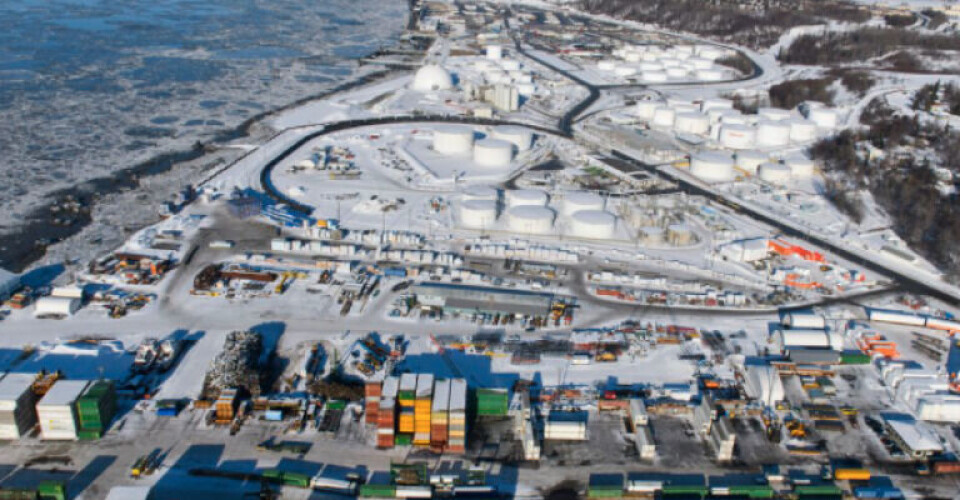 A bird's eye view of the Port of Alaska.