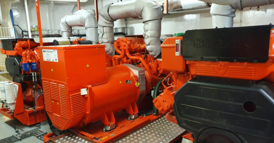 På billedet vises 3 stk. 507 KWe generatoranlæg, som Nordhavn for nylig har leveret til et norsk cargoskib.Foto: Nordhavn