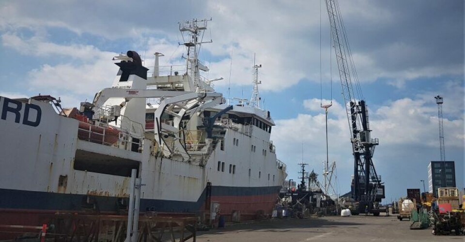 Skib til ophugning hos Smedegaarden i Esbjerg. Arkivfoto: Danske Maritime