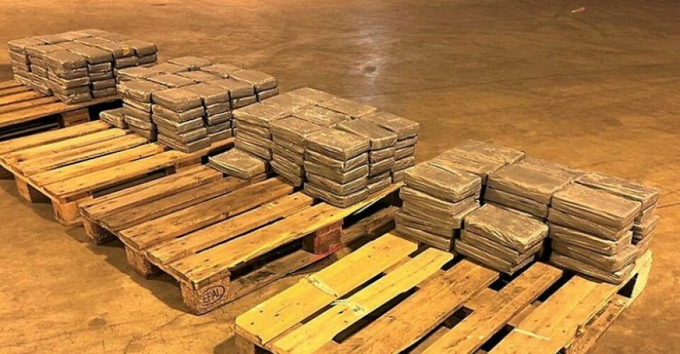240 kilo kokain beslaglagt. Foto: Tullverket