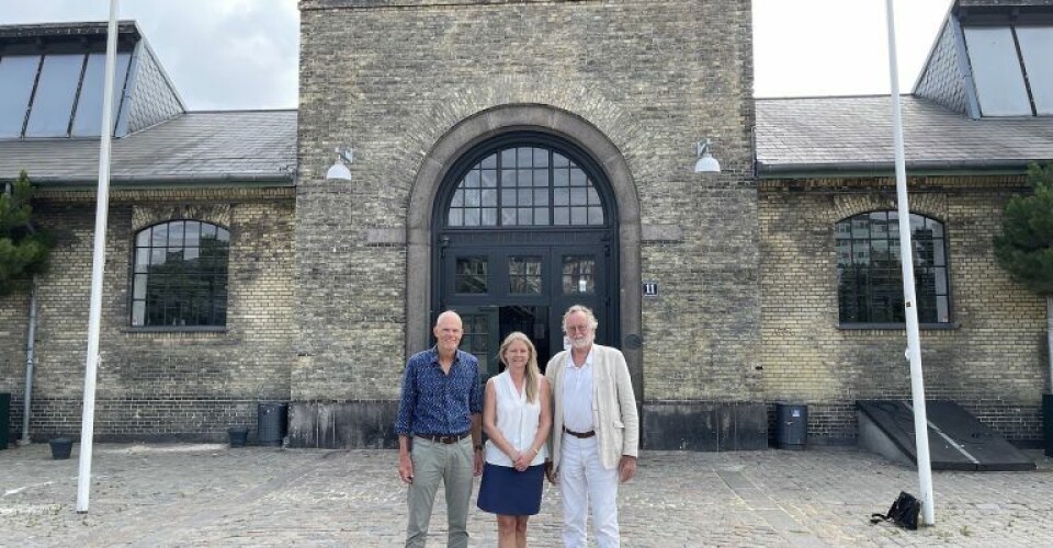 Fra venstre: Direktør i MCI, Per Ankjær, Communication Manager Kirsten Weede, tidligere hos Marlog, og direktør for Danish Maritime Fair, René Wittendorff. Foto DMF