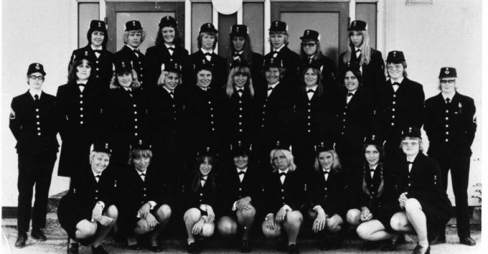 Holdet af de første kvinder, der begyndte i Søværnet i 1972. Foto: Forsvaret