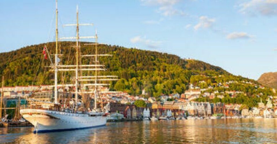 The Statsraad Lehmkuhl moored in Bergen. Image: iStock