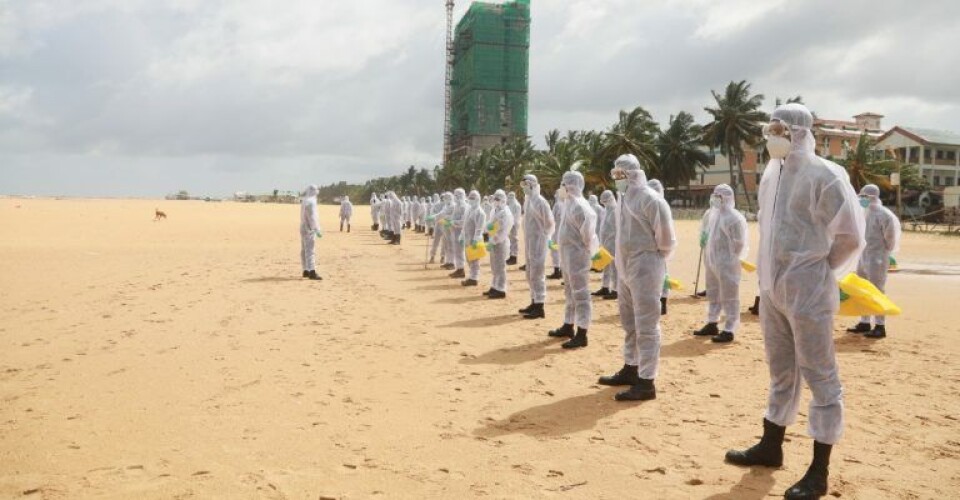 Clean-up operation ongoing in Sri Lanka. Image: Sri Lanka Army