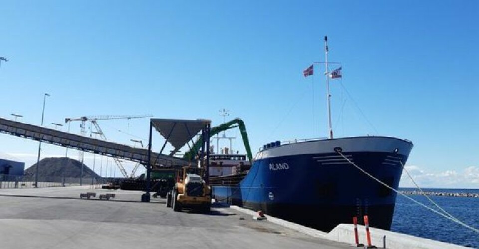 Såkaldt Short Sea Shipping kan blive en grøn løsning på fremtidens godstransport i Europa. Her et billede fra Vordingborg Havn, der deltager i INCONE60-projekter, der laver målinger på transportdata for Short Sea Shipping. Foto: Danske Havne