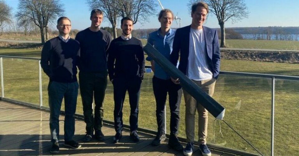 Repræsentanter for de sjællandske klimaiværksættere AquaGreen, KiteX og DynElectro mødte Tønder Energi- og Miljøfond i Erhvervshus Sjællands lokaler i Sorø. Foto: Erhvervshus Sjælland