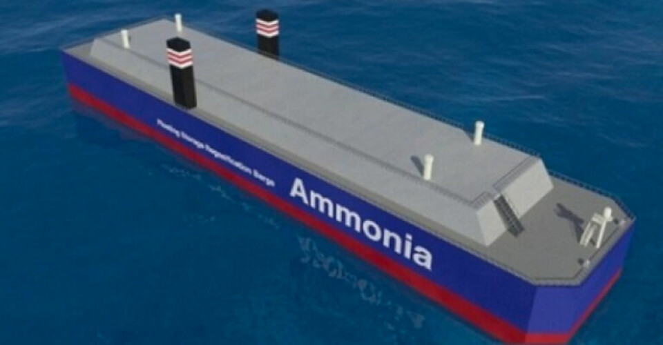 Concept vessel using ammonia