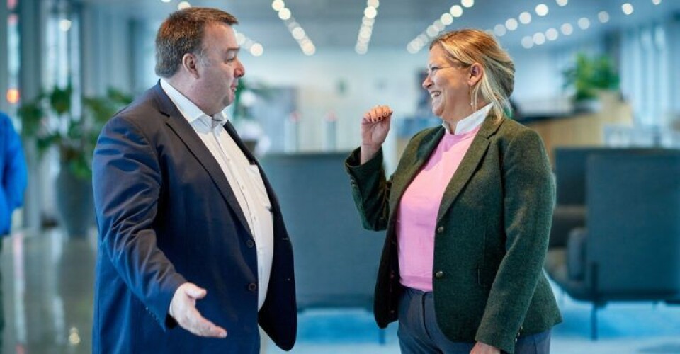 Formand for Dansk Metal, Claus Jensen, og Executive Vice President hos A.P. Møller – Maersk, Henriette Hallberg Thygesen. Foto: Danske Rederier