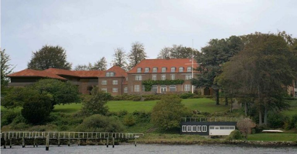 Kogtved Søfartsskole set fra Svendborgsund. Kogtved Søfartsskole set fra Svendborgsund. Foto: Humlebo Gruppen