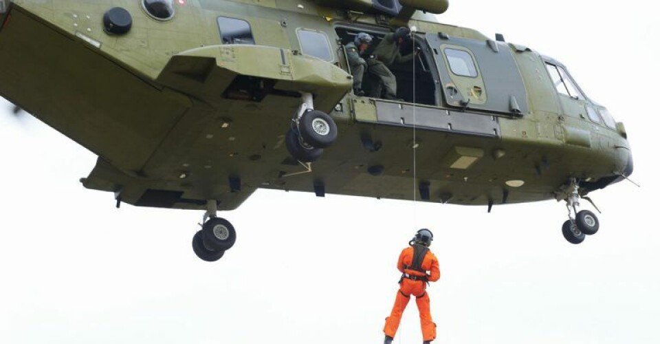 Billedet er ikke fra dagens eftersøgning. Arkivfoto: Forsvaret