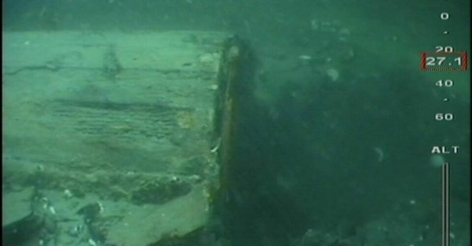 Et billede af dybvandsbomben, der nu skal fjernes. Foto: Femern A/S