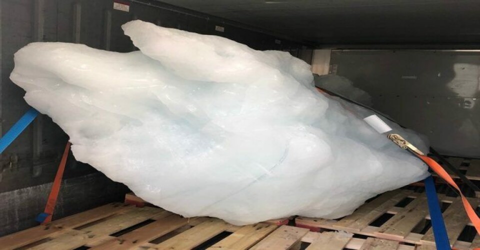 Isfjeldet på vej til COP26. Isfjeldet på vej til COP26. Foto: Blue Water Shipping