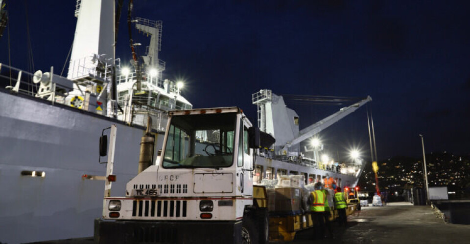 Royal Navy offloads vital supplies in St. Vincent. Image: Royal Navy Royal Navy offloads vital supplies in St. Vincent. Image: Royal Navy