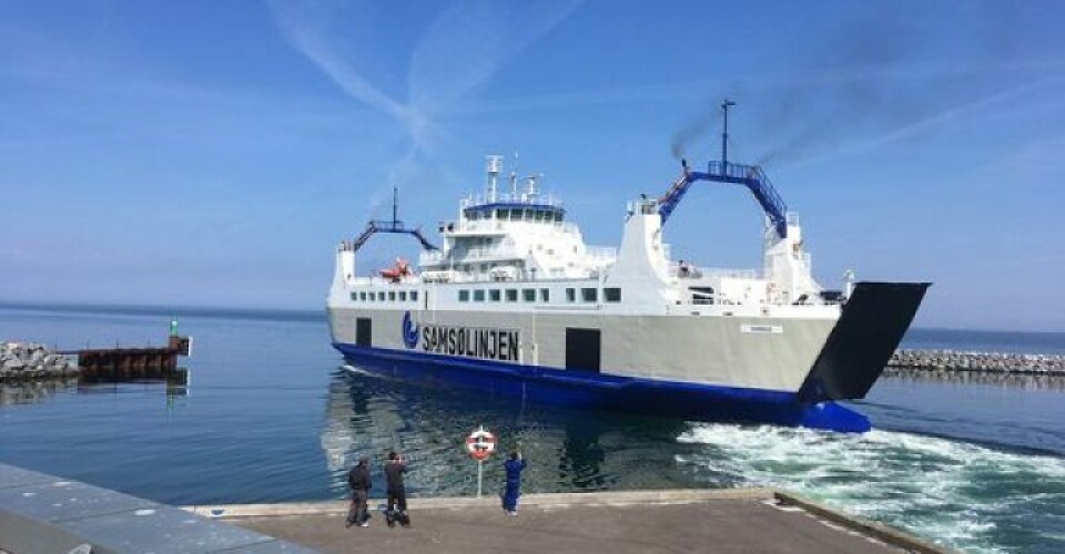 Hvis Molslinjen får lov til at beholde kontrakten på at sejle den sjællandske rute til Samsø, vil der blive bygget en helt ny elfærge til de mange gæster på Samsø. Foto: Molslinjen