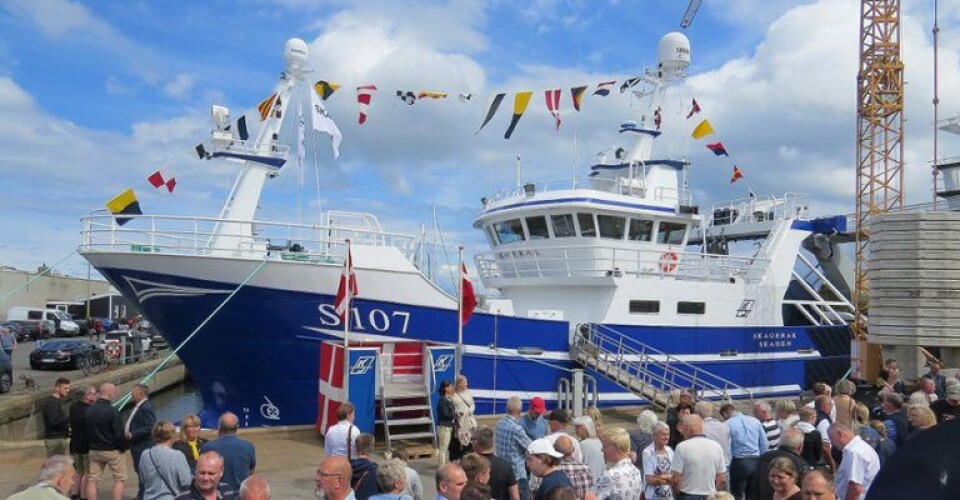 S 107 ”Skagerak” er ejet af 3 Skawboer; Jens Christian Bang Andersen, Thomas Kristiansen og Lars Mose. Det 330 bruttotons store skib er den første ståltrawler Karstensens Skibsværft nogensinde har bygget helt fra bunden. S 107 ”Skagerak” er ejet af 3 Skawboer; Jens Christian Bang Andersen, Thomas Kristiansen og Lars Mose. Det 330 bruttotons store skib er den første ståltrawler Karstensens Skibsværft nogensinde har bygget helt fra bunden.Foto: Skagen Havn