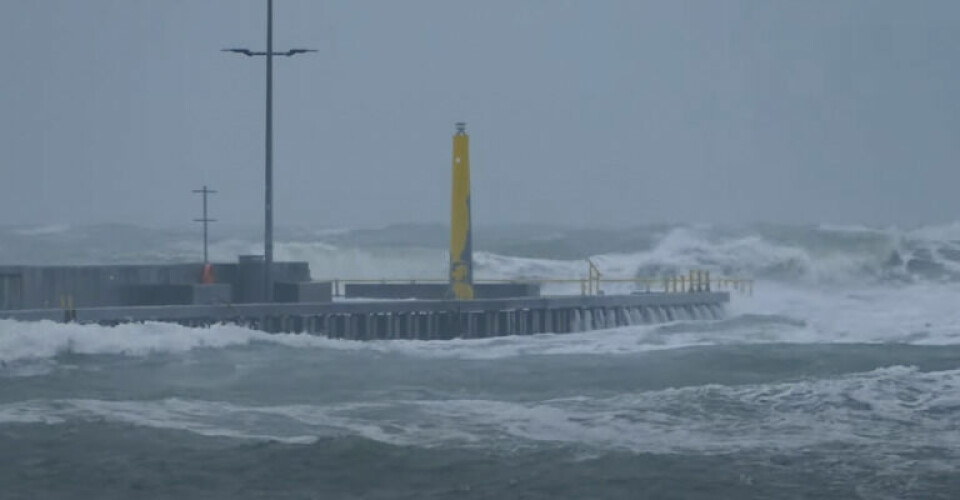 Stormen Malik rammer vestkysten i Nordjylland.