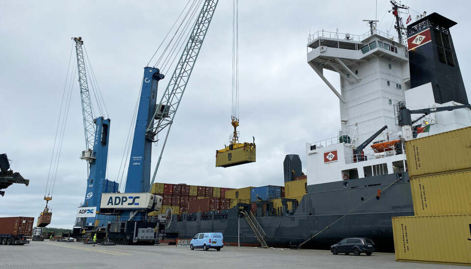 Med håndtering af 1.044 containere på skibet Valdivia på 29 timer blev der sat ny containerrekord på Fredericia Havn.