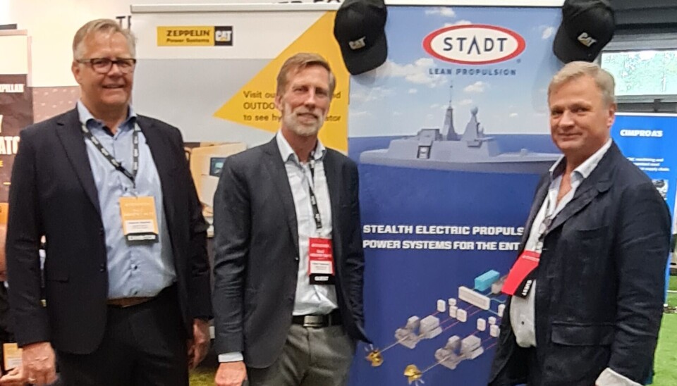 Hallvard Slettevoll fra Stadt, Torben Tæstensen fra DPS og Torben fra Zeppelin Danmark.