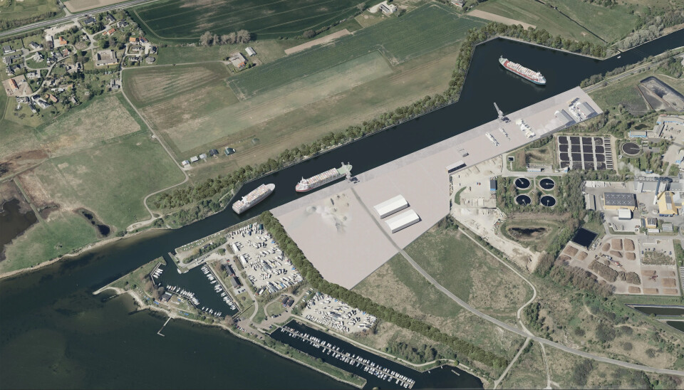 Forslag til Ny Næstved Havn på Ydernæs.