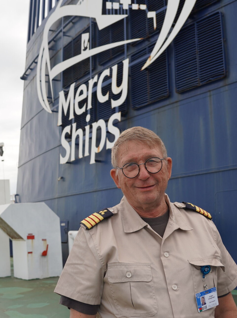 70-årige Jørgen Jørgensen har i år været afsted på Mercy Ships' hospitalsskib Africa Mercy i Madagaskar.