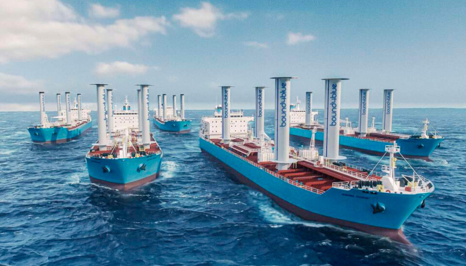 Maersk tankskibe med bound4blue suction sail technology