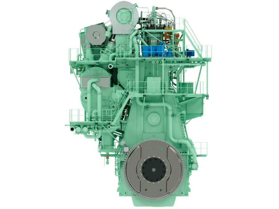 Billede af en MAN B&W G95ME-LGIM MK 10.5 methanol motor