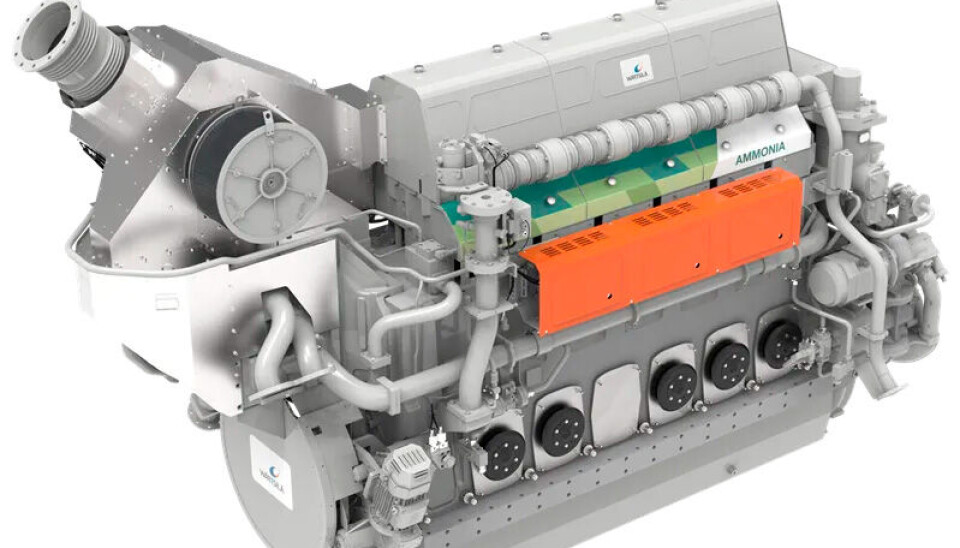 Ammoniaksystemet er nu kommercielt tilgængeligt som en del af Wärtsilä 25-motorplatformen